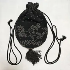 アンティーク ビーズ 巾着 ポーチ