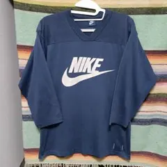 80s　ナイキ　フットボールＴ　紺タグ　USA製　風車　筆記体　ヴィンテージ
