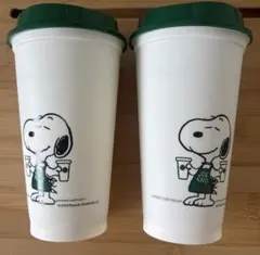 【匿名配送&しっかり梱包】新品未使用2個セット/スヌーピータンブラー/スタバ
