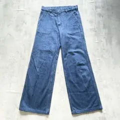 HYKE ワイドベイカーデニムパンツ 1 日本製 ハイク M〜L相当のサムネイル