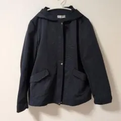 しまむら Lサイズ ネイビー フード付き マウンテンパーカー レディース