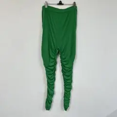 グリーン XLサイズ パンツ 伸縮性あり ゆったりフィット カジュアルボトムス