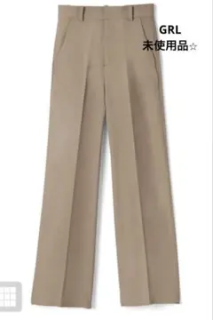 ⭐︎未使用品、新品⭐︎GRL グレイル センタープレスストレートパンツ （L）