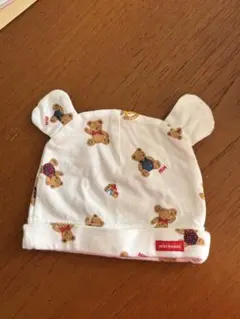 ミキハウス ベビー帽子 くま柄