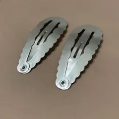 アネモネ　シルバー スカラップエッジ ヘアピン 2個セット