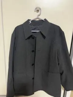UNIQLO U ウールブレンドシャツジャケット　ダークグレー