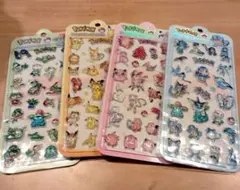 新品　ポケモン　フロックドステッカー　シール　ぷっくり　立体
