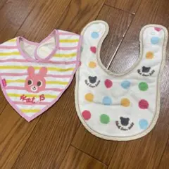 ウサギデザイン スタイ・よだれかけ 2枚セット