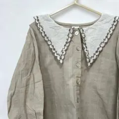 襟付きシャツ ブラウス