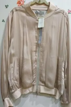 C-3 alaali アルカリ　ブルゾン　ピンクベージュ系　ジップアップ