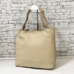 美品✨Kitamura キタムラ・レザー トートバッグ ベージュ系 やや小さめ