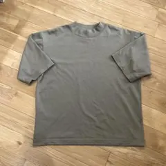 UNIQLOエアリズムコットンオーバーサイズモックネックT（5分袖）Mサイズ