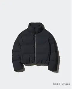 ユニクロ シームレスダウンショートジャケット ブラック XL
