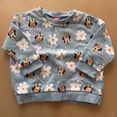 ミニーマウス 花柄 トレーナー 80cm
