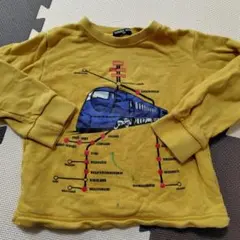 HUNGRY HEART 電車デザイン トレーナー 120　ラピート　からし