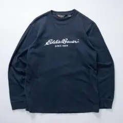 Eddie Bauer　エディーバウアー　ロンT　ネイビー　ロゴドンのサムネイル