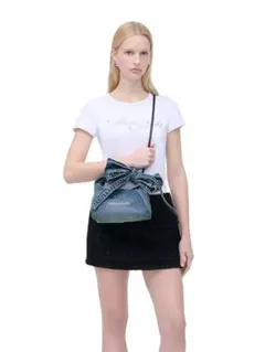 極美 MARC JACOBS THE BOW デニム サックバッグ ミニ 完売品