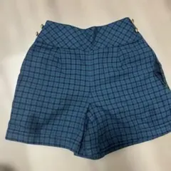 ファミリア 緑チェック キュロット 120 ショートパンツ