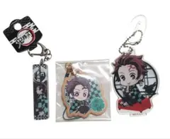 【訳あり】鬼滅の刃　竈門炭治郎　ストラップ　キーホルダー　3個セット