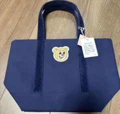 【新品未使用】オールドテディ　ワッペントートバッグ　ネイビー