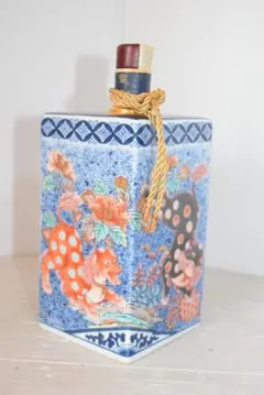 希少品 SUNTORY スペシャルボトル 有田焼 染錦吹墨狛犬草花文瓶 古酒