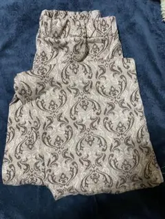 ① パンツ　裾スリット　レディース　M ウエストゴム