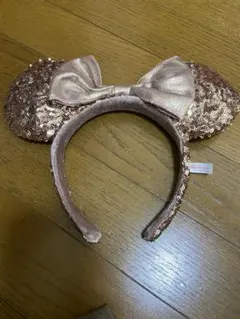 ディズニー ミニーマウス風カチューシャ（ローズゴールド）