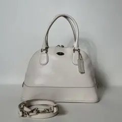 2508-412｜コーチ 2WAY ハンドバッグ レザー ホワイト