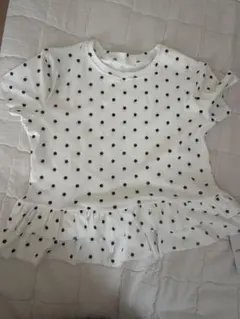 SHEENA ドット柄 フリル 半袖Tシャツのサムネイル