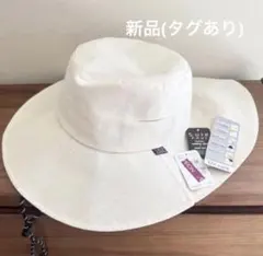 未使用＋タグあり UVカット 日除け帽子 レディースのサムネイル