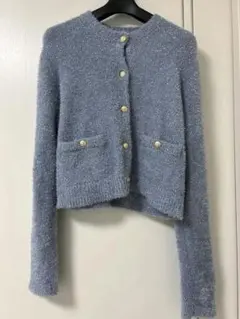 キラキラシャギーカーディガン earth music&ecology トップス