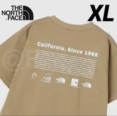 ノースフェイス Tシャツ ヒストリカルロゴ 新品 XL ベージュ系