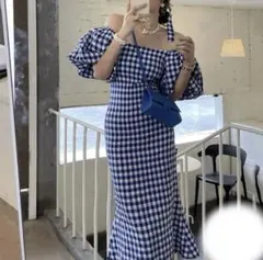 アウトドアデート専用チェックワンピ