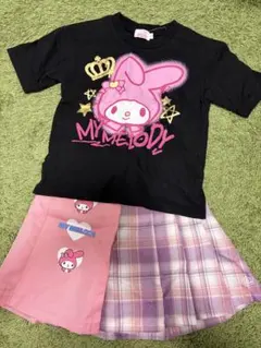 MY MELODY Tシャツとスカートセット　ベビードール