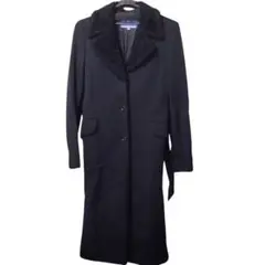 美品！BURBERRY BLUE LABEL　チェスターコート　黒　バーバリー