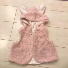 ブランシェス　うさぎ　ベスト・パンツセット　セットアップ　ピンク　女の子　90