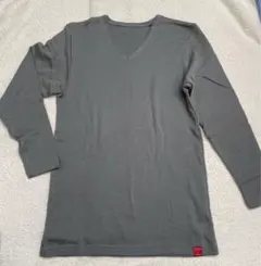 ②グンゼ　HOOTMAGICグレー Vネック 長袖シャツ　日本製