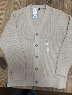 『美品』UNIQLO ベージュ Vネック カーディガン メンズM