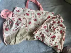 入園入学3点セット　イチゴ柄　ハンドメイド