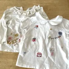 NEXT baby 刺繍デザイン Tシャツ 2枚セット