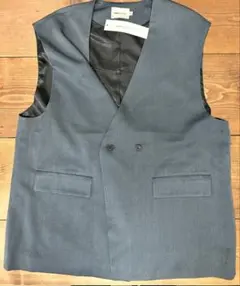 EMMA CLOTHES グレー ダブルブレストベスト Lのサムネイル