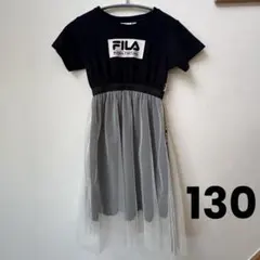 FILA 半袖ワンピース ブラック 130cmのサムネイル