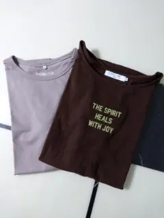 サマンサモスモスブルー&ハニーズ、Ｔシャツ２枚セット 茶系