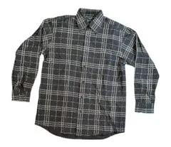 00s バーバリーロンドン　英字　ロゴチェック　長袖シャツ　M 三陽商会