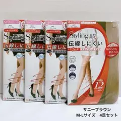 フクスケ　スタイリング満足　ストッキング　サニーブラウン　M-L 4足　⑨