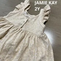 2Y JAMIE KAYオレンジ小花柄フリルワンピース　90.95