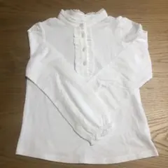 anyFAM フリル付きカットソー　白　120㎝