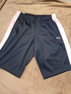 PUMA レディース ハーフパンツ ジャージ 　ネイビー/ピンク　サイズOのサムネイル
