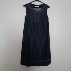 LAURA ASHLEY デニム ノースリーブ ワンピースのサムネイル