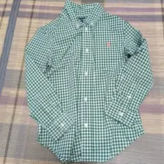 Ralph Lauren 緑と白のチェック長袖シャツ